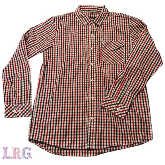 L.R.G. Lifted Research Casual Shirt Mens XL Multi Striped Long Sleeve New - Picture 1 of 7